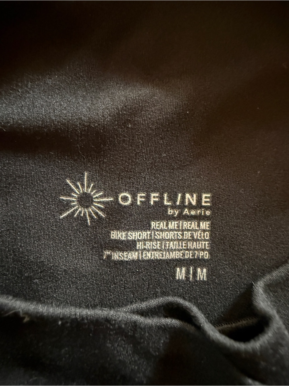 Bundle of 2 Aerie Offline black crossover bike shorts with 7" inseam. MED. - Picture 6 of 6